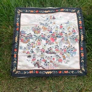 Vintage Chinese Silk Embroidered Art “100 Children at Play”